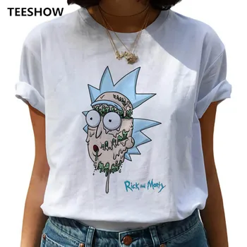 Sjove Morty Tegneserie T-Shirt Kvinder Harajuku Trykt Ullzang Nye Rick T-shirt af 90'erne Grafisk t-shirt Mode Top Tees Kvindelige