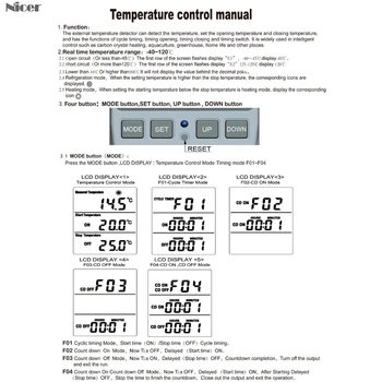Multi-Funktion Termostat Digital temperaturregulator Stikkontakt Med Timer Switch Sensor Probe Opvarmning Køling 110-230V