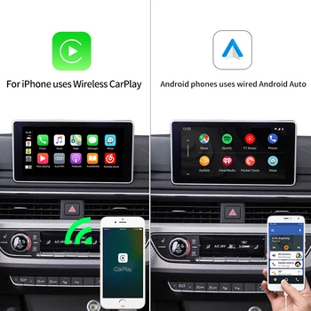 Carlinkit Dekoder 2.0 CarPlay Trådløs Android Auto for AUDI Alle Modeller A1 A3 A4 A5 A6 A7 A8 Q2 Q3 Q4 Q5 Q7 A4L Q5L Q2L 3G+ Kit