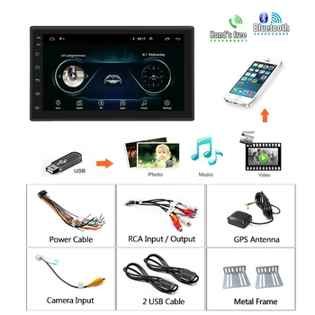 Podofo 2 din Android 9.1 Bil Radio GPS-Multimedia-Afspiller 2din Universal Til Volkswagen Nissan, Hyundai Kia toyota LADA Ford Honda