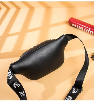 Rock Kraniet Mænds Designer Nitte Bælte Brystet Bag Hip-Hop Crossbody væskebæltet Kvindelige Banan Taske Punk Fanny Pack 2019 Bum Bags