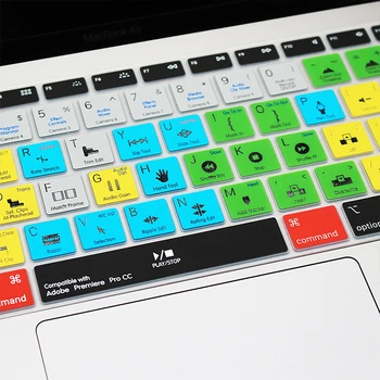 Til Adobe Premiere Pro CC Genvejstast Silikone Keyboard Dække Huden til Nyeste MacBook Air 13