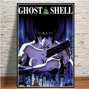 Japan Hot Anime Ghost In The Shell Kampen Politiet Plakat Og Print Kunst Malerier På Lærred Væg Billeder Til Stuen Home Decor