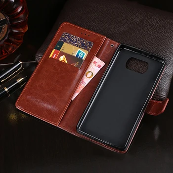 IDEWEI For Poco X3 NFC Tilfælde Dække Luksus Læder Telefon Tilfældet For Xiaomi Poco X3 NFC Beskyttende Flip Case Pung Sag 6.0