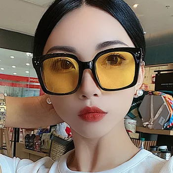 2021 nye classic fashion square Solbriller kvindelige Solbriller retro store ramme solbriller Mode Trend