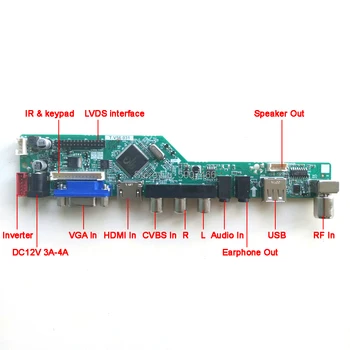 For LP133WH2-TLA4/TLE1/TLF2 T. V56 display controller kørsel kort 1366*768 VGA USB RF bærbar WLED-panel LVDS 40Pin 13.3