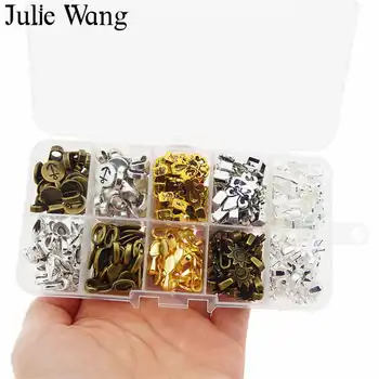 Julie Wang 200PCS/Max Retro Multi-Form Lim På Kaution Tags Spænder Charms Halskæde Armbånd Smykker at Gøre Tilbehør Sæt