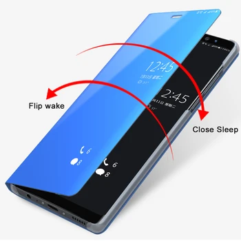KEYSION Smart Flip Case Til Huawei Honor 20 Pro Horor 10i V20 Stand Holder Spejl Se Telefonens Cover til Huawei P20-P30 Pro Lite