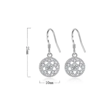 NEHZY Nye damer mode sølv øreringe af høj kvalitet retro søde runde krystal pop smykker sølv øreringe