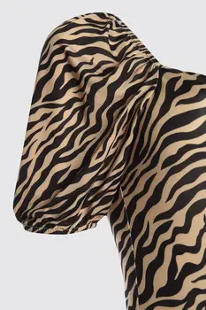 Trendyol Firkantet Krave Zebra Print Snaps Strikke Krop TWOAW21BD0002