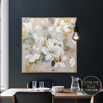 Smukke billeder af blomster til hjemmet vægdekoration Håndlavet abstract olie maleri på lærred kunst plakat til stuen sofa