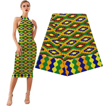 Ægte Voks Ankara Udskriver Kente Stof Syning Afrikanske Kjole Tissu Patchwork Gøre Håndværk Lændeklæde Bomuld I Top Kvalitet Materiale