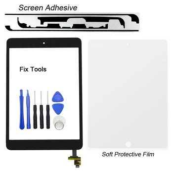 1STK Digitizer Touch-Skærm, For Apple iPad mini 1 1. Gen A1432 A1454 A1455 Front Glas Linse på Knappen+for+IC+Lim+Værktøjer