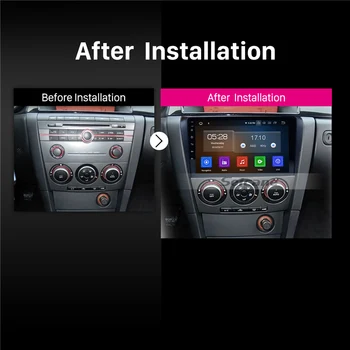 Seicane Android 9.0 RAM 4 GB 8-CORE-Car Multimedia-Afspiller, GPS-Radio til 2004 2005 2006 2007-2009 Mazda 3 understøtter RDS-TV tuner