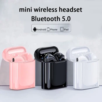 I7 mini TWS Trådløse hovedtelefoner til en Bluetooth-5.0 Høretelefoner, Earbuds ørestykke Håndfri Hovedtelefoner Headset Opladning Kasse til alle telefoner
