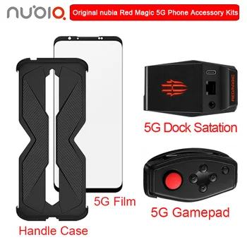 Original ZTE Nubia Red Magic 5S Tilbehørssæt til RedMagic 5G Omfatter-Dockingstation Gamepad Håndtere Beskyttelse telefonen tilfælde af Film