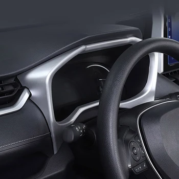 Lsrtw2017 for Toyota RAV4 Xa50 Bilens Instrumentbræt Skærmens ramme Krom trim Tilbehør Carbon Fiber 2019 2020 2021 abs instrument