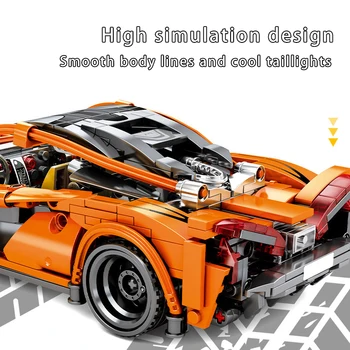 SEMBO 708Pcs Technic Serien P1 Super Bil Racing Sports bil byggesten Udvikle Intelligens Mursten Model Cteatity Legetøj