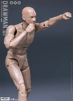 14,5 cm 1/12 Scale DAMTOYS DPS01 Mandlige DARWMAN Body Action Figur Med stå hænder Mini Figur Model for Fans Gaver