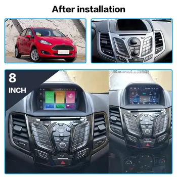 For Ford Fiesta MK7 2013-2016 Android Bil DVD-Afspiller, GPS-Navigation, Radio 2 din bil radio Auto Stereo, Video-Mms