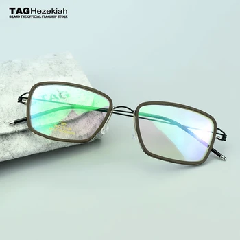 TAG brand titanium briller ramme mænd Pure Hånd-lavet computer-briller ramme recept Nærsynethed oculos de grau Fladskærms lys spejl