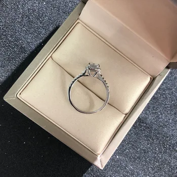Nye 925 Sterling Sølv ring finger Tre stilarter Pladsen drop Hjerte Diamant Bryllup Engagement Cocktail Ringe til Kvinder Smykker