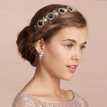 Perle Barok Pandebånd For Kvinder Diamant Perler Hår Tilbehør Perle med Rhinestone Hårbånd til Piger Crown Blomst Hairbands