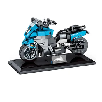 Nye Technic Serien Hond Valkyied Motorcykel byggesten Skaberen Med Base Mini Bil Mursten Set DIY Legetøj til Børn Gave