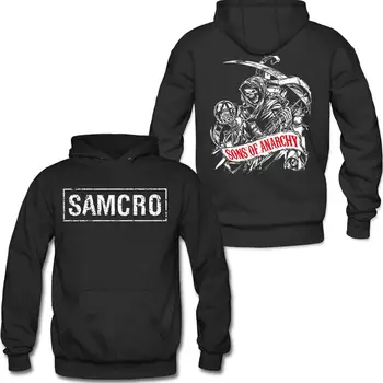 Sons of Anarchy SAMCRO dobbeltsidet Pull - Over Hoodie Sweatshirt