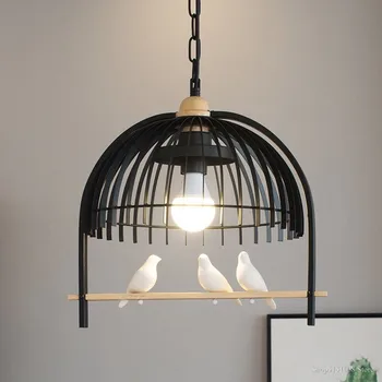 Amerikansk Restaurant Spisebord Bird Lampe Spise Stue, Soveværelse Vedhæng Lys Birdcage Led Hængende Lampe Belysning Fastholdelsesanordningen