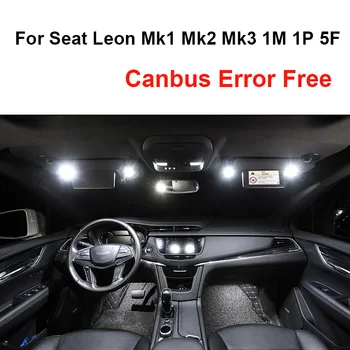 Hvid Canbus-Fejl Gratis LED Pærer Indre Læsning Dome Kort Lys Kit For Seat Leon 1 2 3 Mk1 Mk2 Mk3 1M 1P 5F 1999-2018