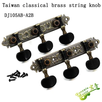 Taiwan klassisk guitar-greb triplet winder knop knop knop string kvasi kobber farve alle metal tilbehør
