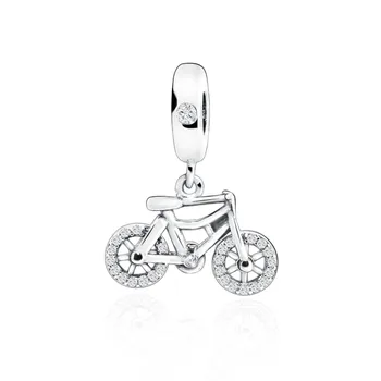 2020 Hot Salg Vinter Nye Stil 925 Sterling Sølv Charms Perler Cykel Skinnende passer Oprindelige Pandora Armbånd Sølv Smykker