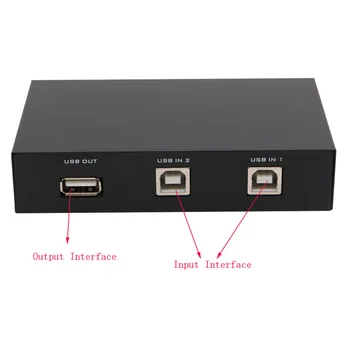 2 USB2 Porte.0 Deling af Enhed Skifte Switcher Adapter Box Til PC, Scanner, Printer 10166