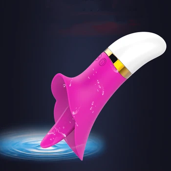 Tunge Vibrator Klitoris Slikke Klitoris Simulator Brystvorten Kvindelige Onani Hastighed