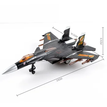 Ny Simulering Trække Sig Tilbage Die Cast Fly Legetøj Med Lyd Og Lys Militære Kampfly Metal Model Legetøj