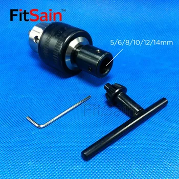 FitSain-B16 1.5-13 mm mini borepatron for motorakslen, 8mm/10mm/12mm/14mm Forbinde Stang el-Værktøj, Tilbehør boremaskinen