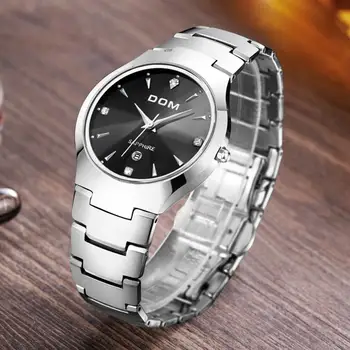 DOM mænd se luksus-top mærke wolfram stål armbåndsur 30m vandtæt Virksomhed Sapphire Spejl Quartz ure W-698