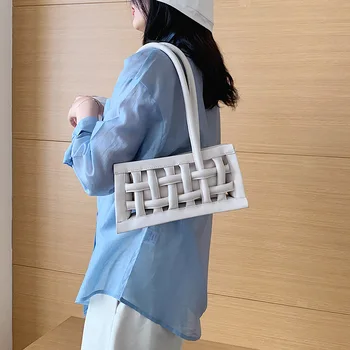 Luksus PU Læder skuldertasker Til Kvinder 2020 Små Håndtasker Kvindelige Candy Farve Hånd Taske Lady Travel Mode Clutch Taske Pung