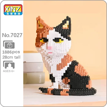 Xizai 8036 perser Kat Hunkat Killing Animal Pet 3D-Model DIY Mini Magic Blokke, Mursten Bygning Legetøj til Børn 28cm høj ingen Box