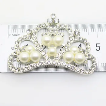 Nye 2017 48mm 5pcs klar Krystal Rhinestone perle Crown-knappen , Krystal Knap Bryllup dekoration tilbehør Krone.