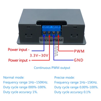 Signal Generator, 1-Kanal 1 hz-150KHz PWM Puls Frekvens Duty Cycle Justerbar LCD-Skærm Modul XY-PWM