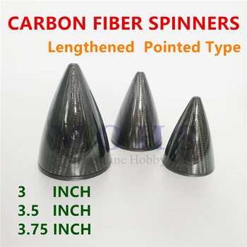 Forlænget type fuld carbon fiber 3 3.5 3.75 tommer spidse form spinnere RC benzin-elektrisk fly fly SBACH spinnere