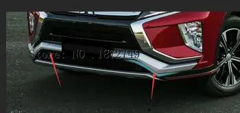 For Mitsubishi Eclipse på Tværs af 2018 ABS Mat Front Kofanger Skid Støbning Dække Trim 2stk Bil Styling