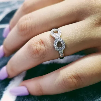 925 sterling sølv infinix ringe til kvinder Solid Real wedding, engagement R782