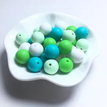 Candy Perler Silikone Runde beads 10mm/12 mm/15 MM Rund Silikone Perler 100pcs/masse baby farver for børn BPA fri Perler