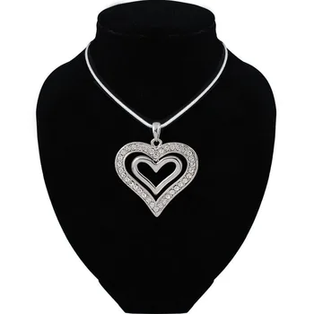 Smykker Skinnende Kærlighed Hjerte Form Halskæde Til Kvinder Gave collares bijoux