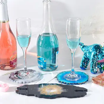 3Pcs Vin Glas Rack Epoxy Harpiks Skimmel Flaske Hylde til Opbevaring Coaster Harpiks Mould T4MD
