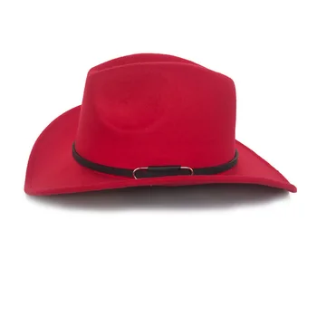 Mænd Classic Fashion Store Bølge Randen Cowboy Fedoras Hat Vintage Mandlige Læder Udendørs Cap Kvinder