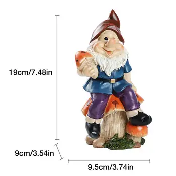 Hånd-malet Have Gnome Dværge Tal Kage Kids Dejlig Have Dekoration af Høj kvalitet Harpiks Fødselsdag Gaver